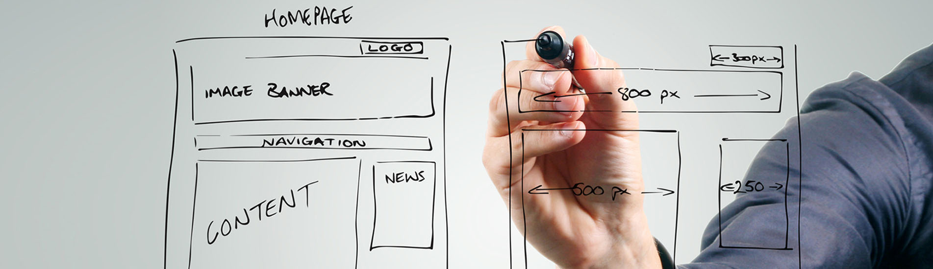 designer drawing website development wireframe sujetbild websites Layout entwerfen