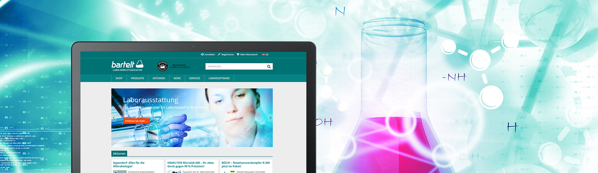 Slider Referenz Bartelt Website und onlineshop